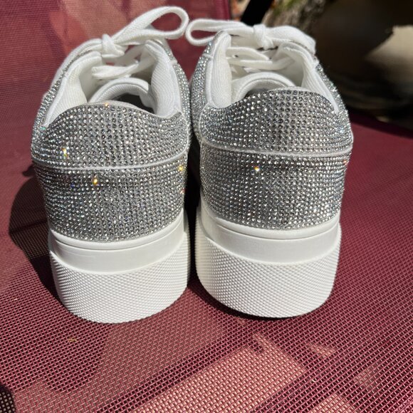 Jessica Simpson Cherello Comirra New Rhinestone Platform Sneakers, Size 8.5 - Picture 13 of 15